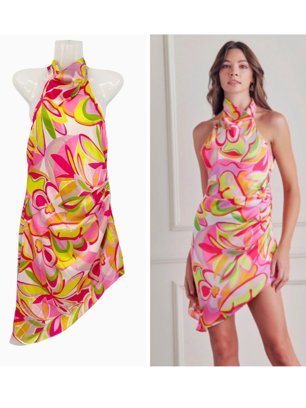 Do + Be Floral Print Dress Asymmetrical Hem NWT Autumn wedding guest dress